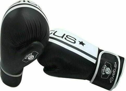 Boxing and MMA gloves Sveltus Challenger Boxing Gloves Black/White 16 oz - 2
