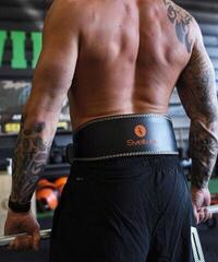Weightlifting Belt Sveltus Leather Weightlifting Black 105 cm Weightlifting Belt - 4