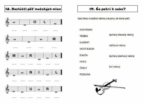 Music Education Martin Vozar Súbor hudobných doplňovačiek - zošit Music Book - 7