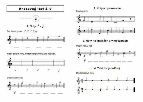 Θεωρία Μουσικής Martin Vozar Súbor hudobných príkladov – pracovný zošit Μουσικές νότες - 4