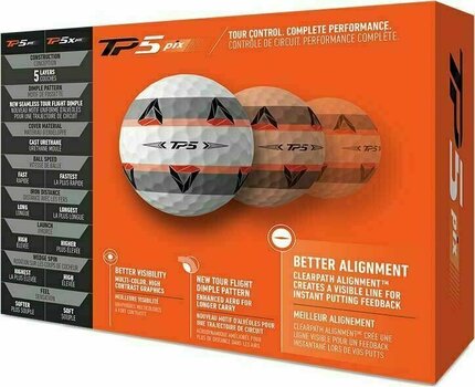 Golf žogice TaylorMade TP5 pix Golf Ball White - 2