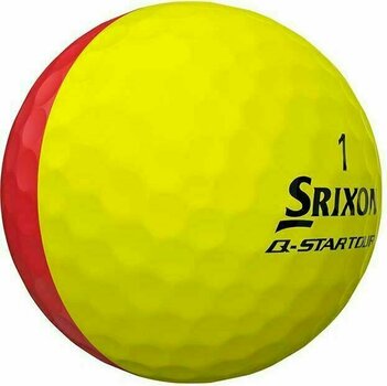 Golfová loptička Srixon Q-Star Golf Balls Yellow/Red - 6