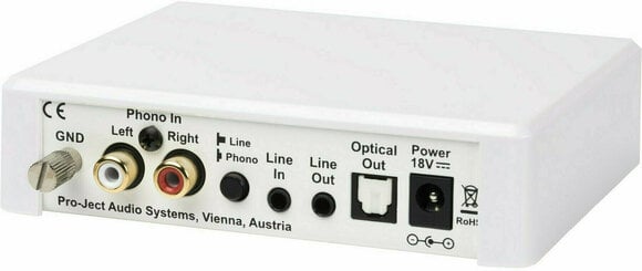 Przedwzmacniacz gramofonowy Pro-Ject Optical Box E Phono Biała - 2