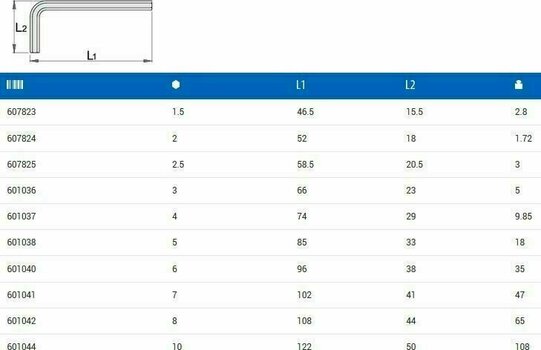 Schraubenschlüssel Unior Hexagon Wrench 10 Schraubenschlüssel - 3