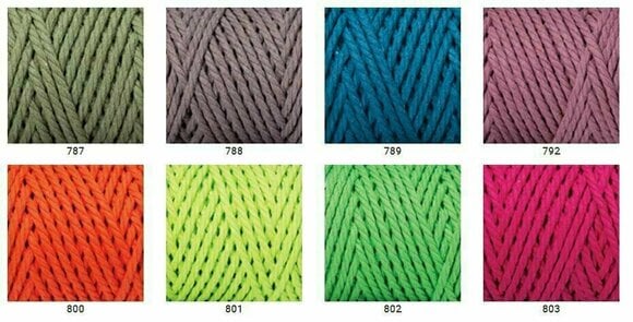 Cable Yarn Art Macrame Rope 3 mm 767 Coral Cable - 4