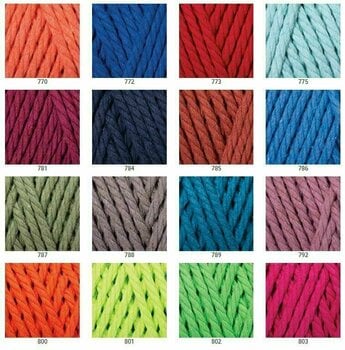 Cable Yarn Art Macrame Rope 5 mm 803 Magenta Cable - 3