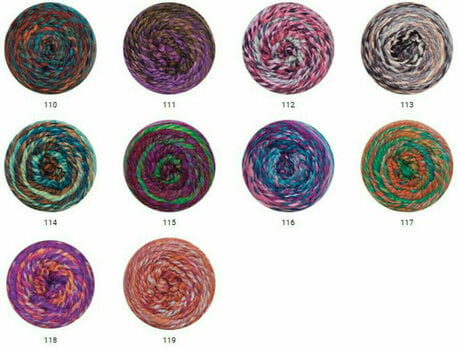 Knitting Yarn Yarn Art Color Wave 114 Blue Orange Green Knitting Yarn - 4