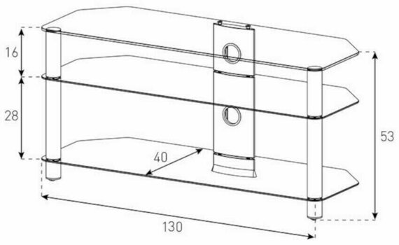 Hi-Fi / TV Stolić Sonorous NEO 3130 C Silver Hi-Fi / TV Stolić - 2