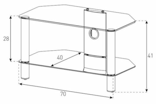 Table Hi-Fi / TV Sonorous NEO 270 C Silver Table Hi-Fi / TV - 2