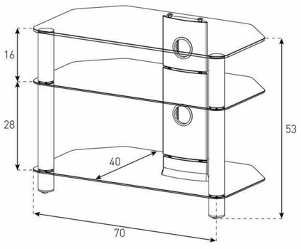 Table Hi-Fi / TV Sonorous NEO 370 C Silver Table Hi-Fi / TV - 2