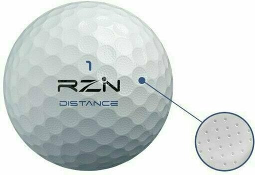 Golfball RZN MS Distance Golf Balls White - 3