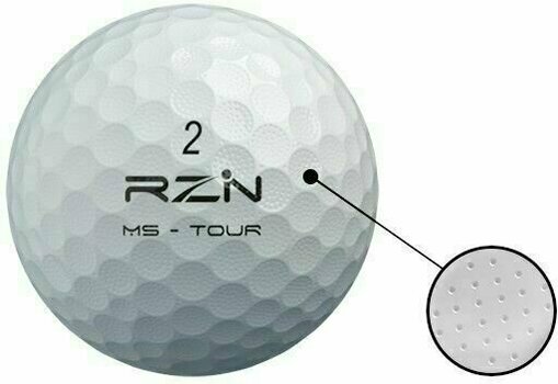 Golf Balls RZN MS Tour Golf Balls White - 4