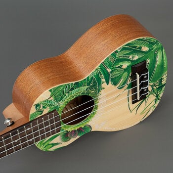 Szoprán ukulele Cascha HH 2602 Art Series Szoprán ukulele Leafy - 11