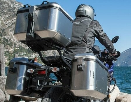 Motorcycle Top Case / Bag Givi Trekker Dolomiti 46 Silver Monokey - 6