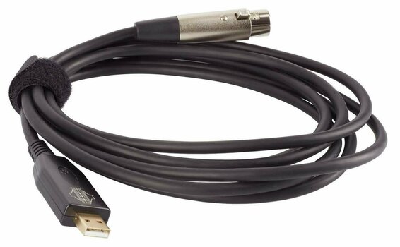 Mikrofónový kábel Sontronics XLR - USB Cab Čierna 3 m - 3