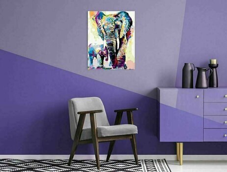 Рисуване по номера Zuty Мозайка Рисувани слонове - 2