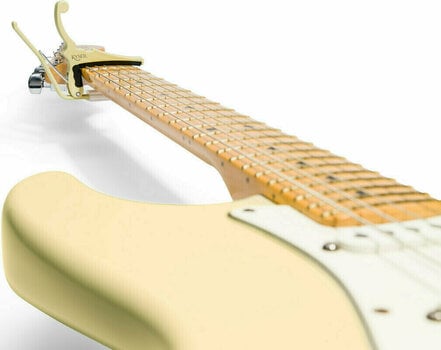 Kapodastr pro kytaru s kovovými strunami Kyser KGEFOWA Fender Quick-Change Olympic White - 3