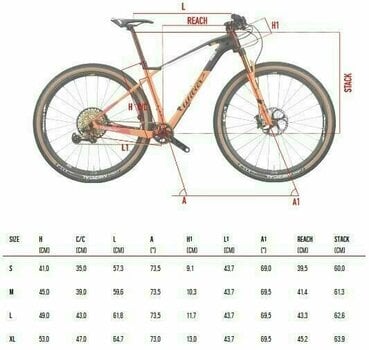 Vélo semi-rigides Wilier 110X Sram NX Eagle 1x12 Silver/Orange Glossy M - 4