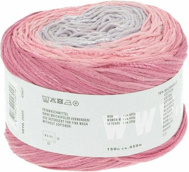 Knitting Yarn Lang Yarns Bloom 0009 Rose/Silver Knitting Yarn - 4