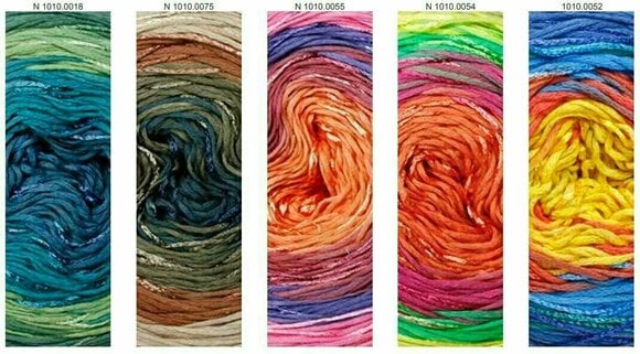 Knitting Yarn Lang Yarns Bloom 0009 Rose/Silver Knitting Yarn - 6
