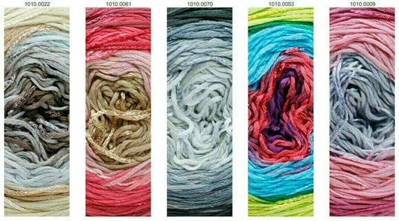 Knitting Yarn Lang Yarns Bloom 0009 Rose/Silver Knitting Yarn - 7