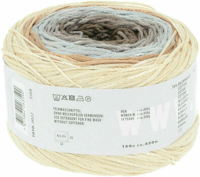 Knitting Yarn Lang Yarns Bloom 0022 Sand/Silver/Brown Knitting Yarn - 4