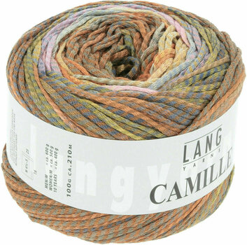 Knitting Yarn Lang Yarns Camille 0058 Rose/Orange/Gold Knitting Yarn - 3