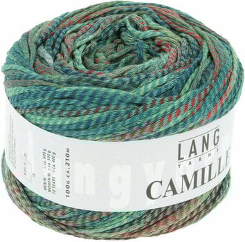 Knitting Yarn Lang Yarns Camille 0059 Green/Petrol/Red Knitting Yarn - 3
