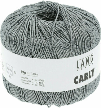 Knitting Yarn Lang Yarns Carly 0123 Silver Knitting Yarn - 3