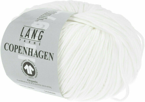 Fire de tricotat Lang Yarns Copenhagen (Gots) 0001 White - 2