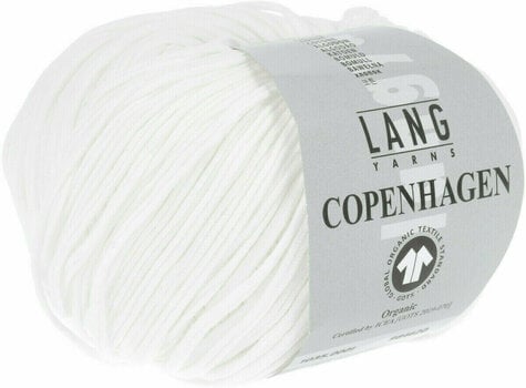 Fios para tricotar Lang Yarns Copenhagen (Gots) 0001 White - 3
