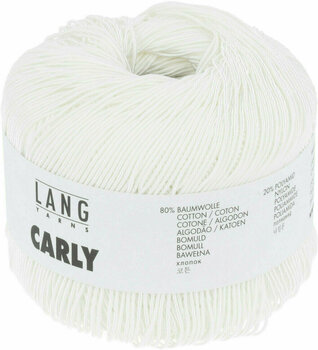 Knitting Yarn Lang Yarns Carly 0001 White Knitting Yarn - 2