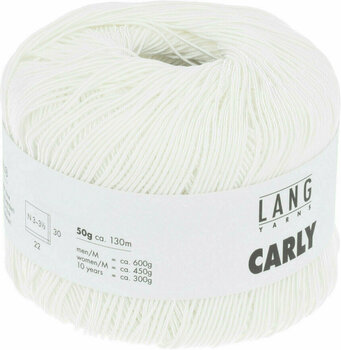 Knitting Yarn Lang Yarns Carly 0001 White Knitting Yarn - 3