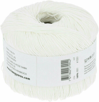 Knitting Yarn Lang Yarns Carly 0001 White Knitting Yarn - 4