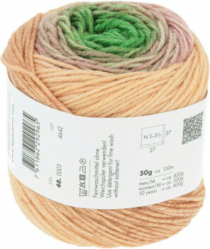 Knitting Yarn Lang Yarns Merino 150 Dégradé 0003 Green/Bord./Salmon Knitting Yarn - 4