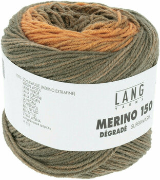 Knitting Yarn Lang Yarns Merino 150 Dégradé 0006 Orange/Brown/Grey Knitting Yarn - 3