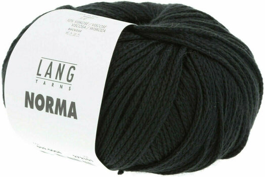 Knitting Yarn Lang Yarns Norma 0004 Black Knitting Yarn - 2
