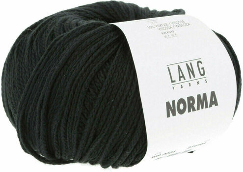Knitting Yarn Lang Yarns Norma 0004 Black Knitting Yarn - 3