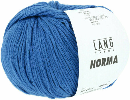 Knitting Yarn Lang Yarns Norma 0010 Blue Knitting Yarn - 3