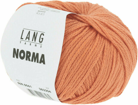 Knitting Yarn Lang Yarns Norma 0061 Orange Knitting Yarn - 2