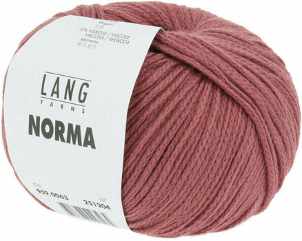 Knitting Yarn Lang Yarns Norma 0063 Dark Red Knitting Yarn - 2