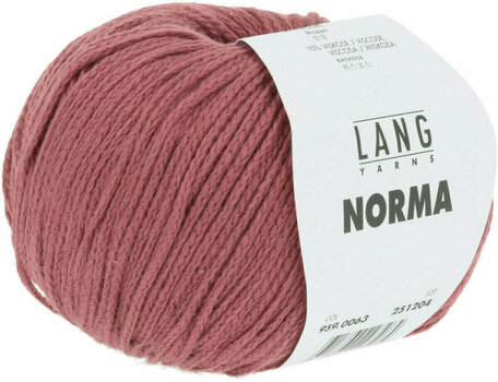 Knitting Yarn Lang Yarns Norma 0063 Dark Red Knitting Yarn - 3