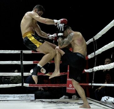Boxerské a MMA rukavice Everlast Everstrike Training Gloves White/Gold S/M - 2