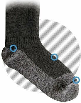 Kolesarske nogavice Sealskinz Waterproof Warm Weather Soft Touch Ankle Length Sock Black/Grey Marl/White XL Kolesarske nogavice - 6