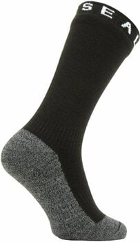 Cycling Socks Sealskinz Waterproof Warm Weather Soft Touch Mid Length Sock Black/Grey Marl/White M Cycling Socks - 2