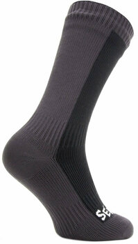Biciklistički čarape Sealskinz Waterproof Cold Weather Mid Length Sock Black/Grey L Biciklistički čarape - 2