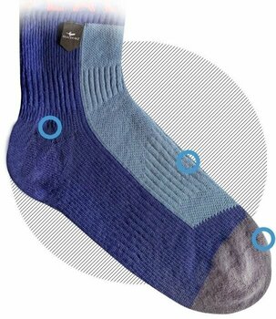 Calzini ciclismo Sealskinz Waterproof All Weather Ankle Length Sock with Hydrostop Black/Grey L Calzini ciclismo - 2