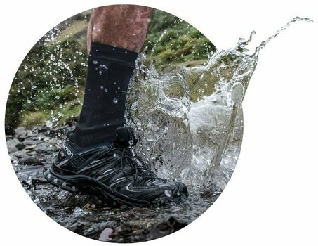 Biciklistički čarape Sealskinz Waterproof Cold Weather Mid Length Sock Black/Grey L Biciklistički čarape - 6