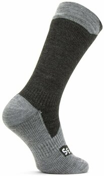 Cyklo ponožky Sealskinz Waterproof All Weather Mid Length Sock Black/Grey Marl XL Cyklo ponožky - 2