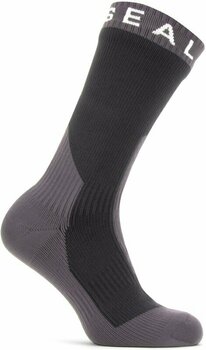 Șosete ciclism Sealskinz Waterproof Extreme Cold Weather Mid Length Sock Black/Grey/White M Șosete ciclism - 2